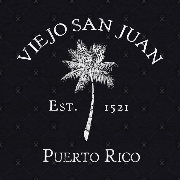 Viejo Old San Juan Puerto Rico Vintage Palm by TGKelly